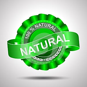 100 percent natural - vector photo